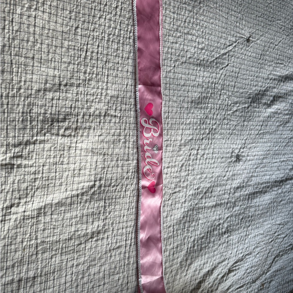 Pink Bride Sash and bridesmaid sashes